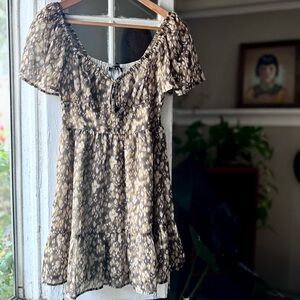 Dynamite green and yellow floral dress, NWOT, XXS